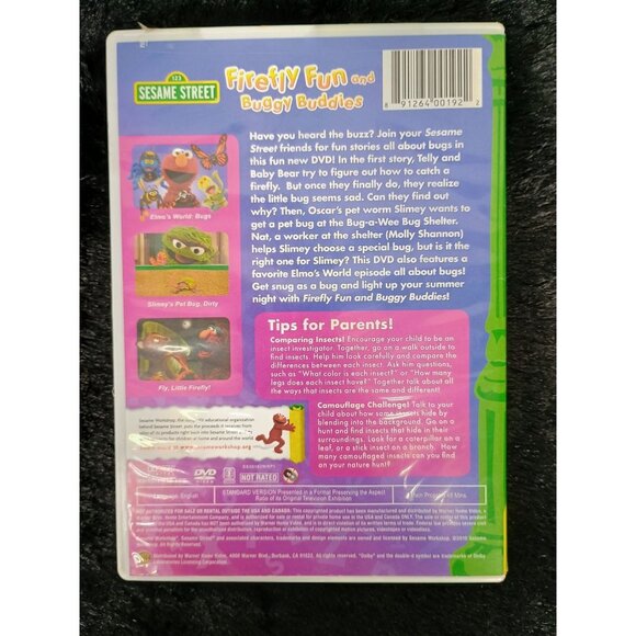 Sesame Street "Firefly Fun And Buggy Buddies" DVD Featuring Elmo & Friends Educa - Picture 2 of 9